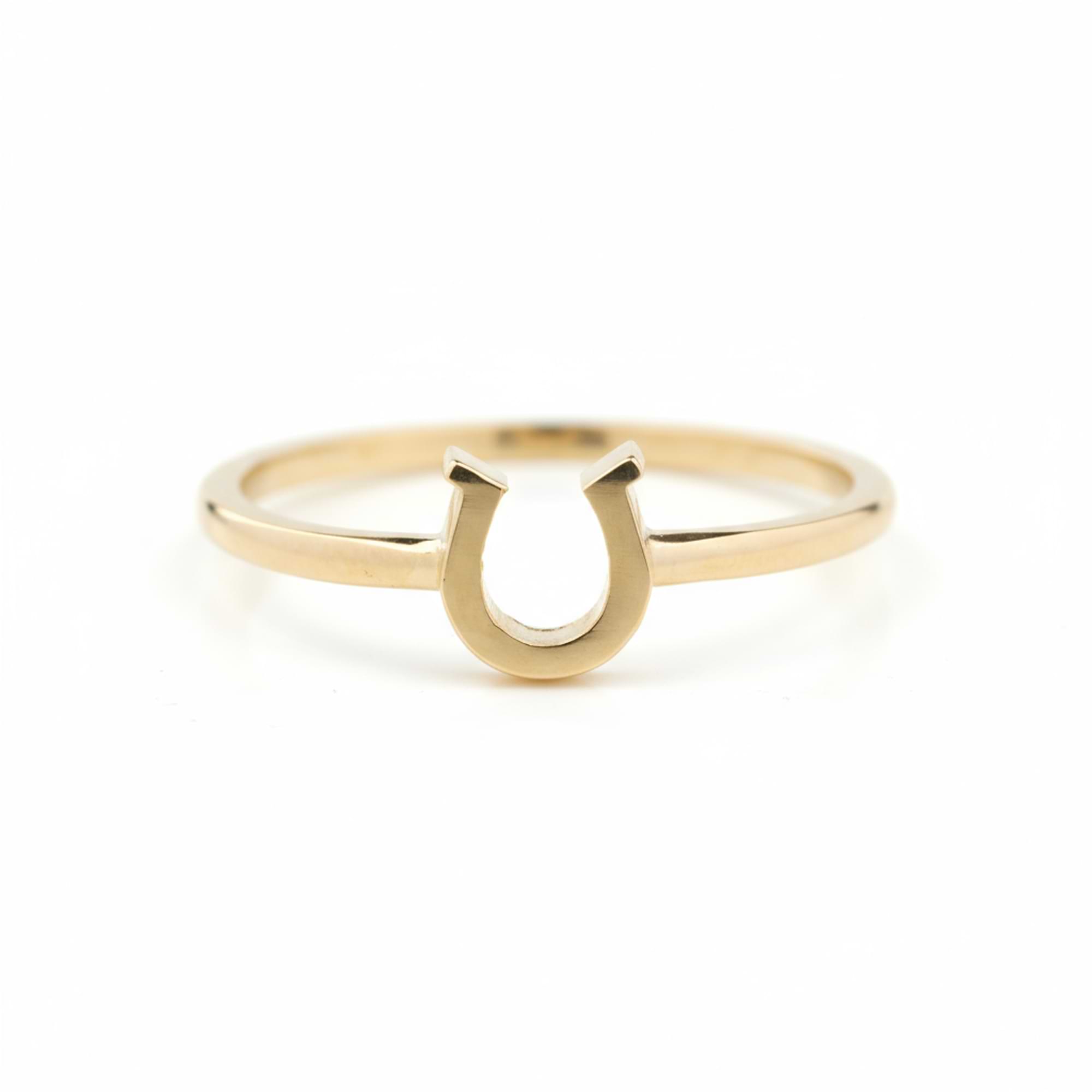 14K Solid Gold Horseshoe Ring