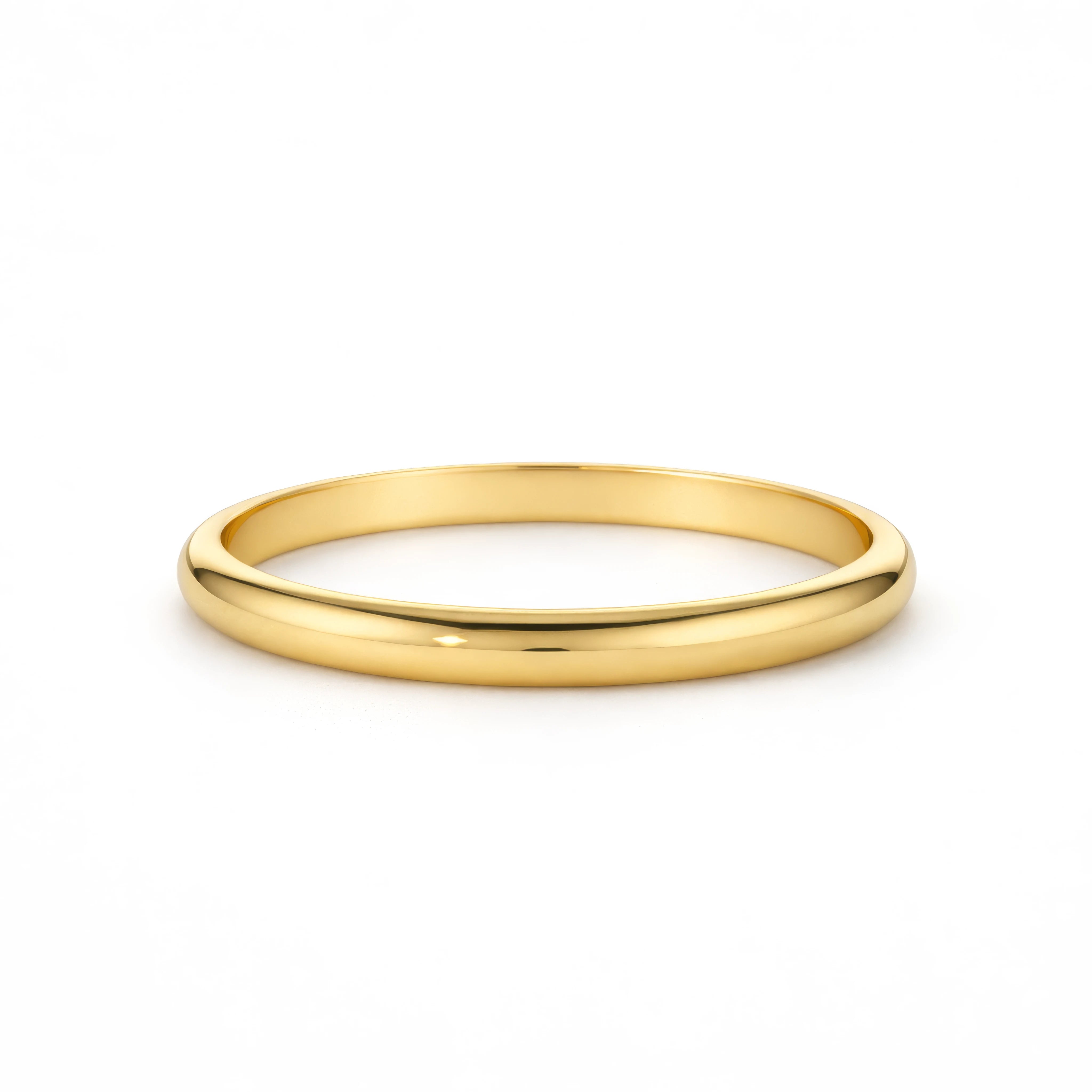 Gold ring on a white background