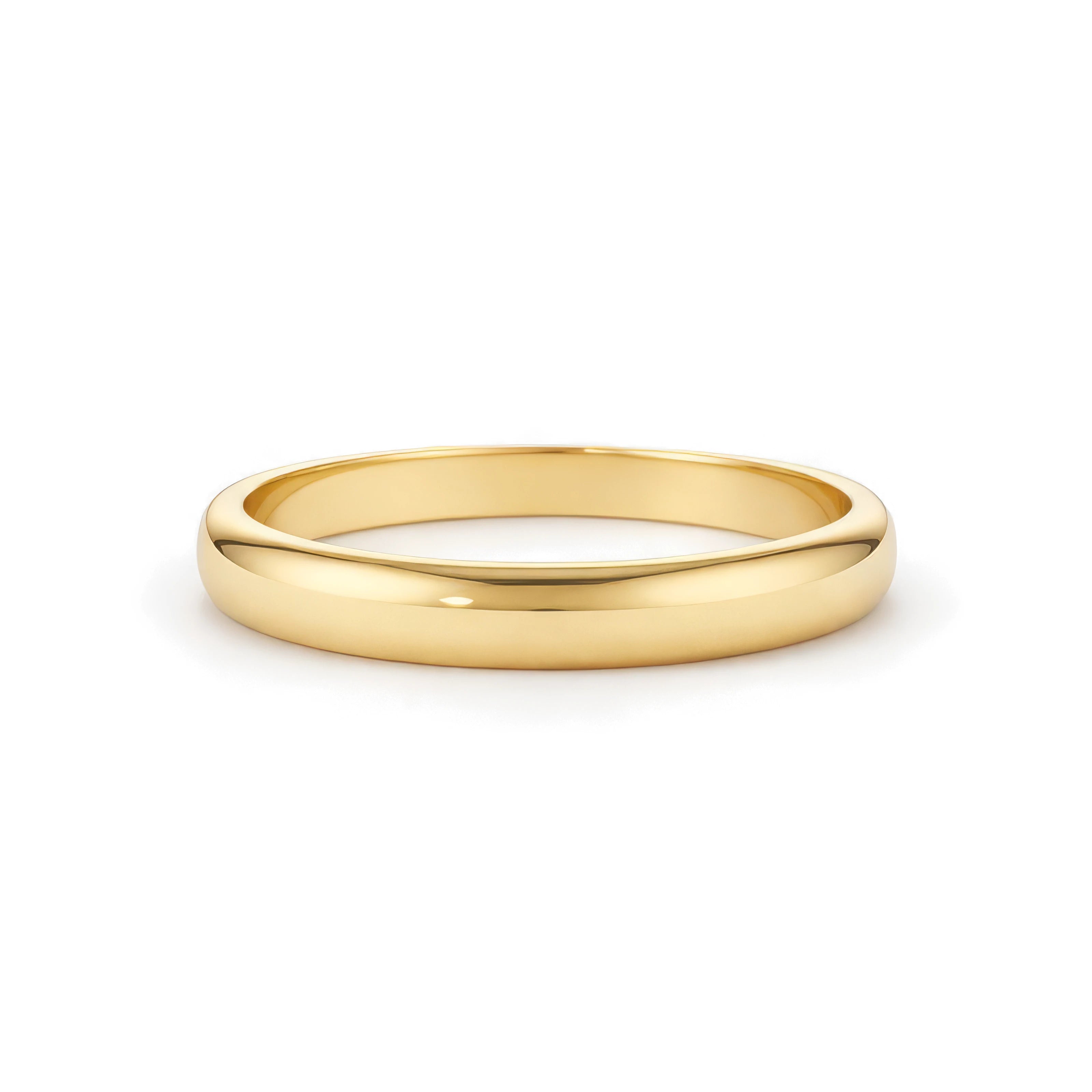 14K Solid Gold 3mm Classic Wedding Band