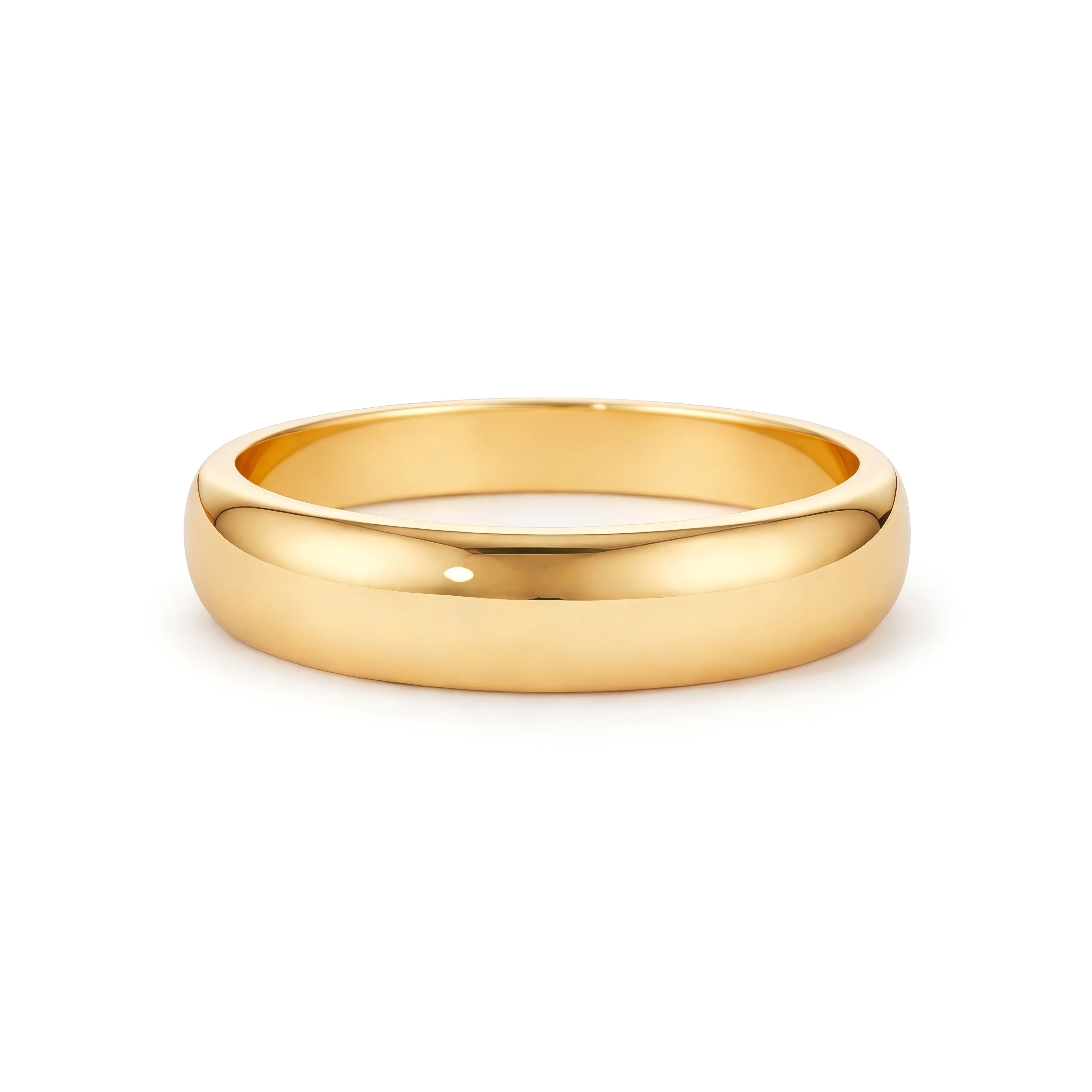 Gold ring on a white background