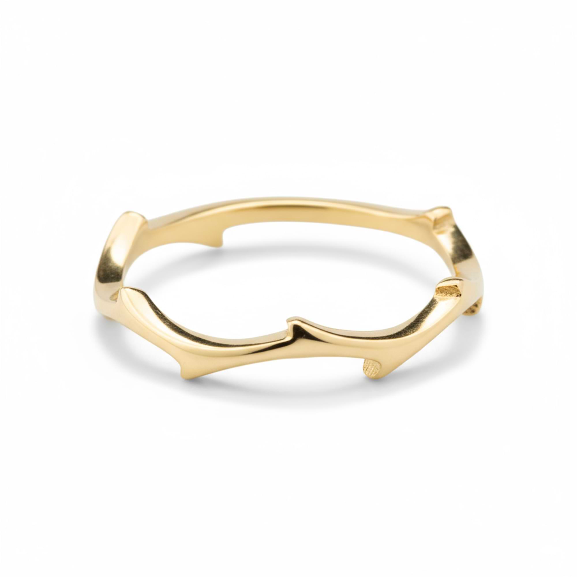 14k Gold bracelet on a white background