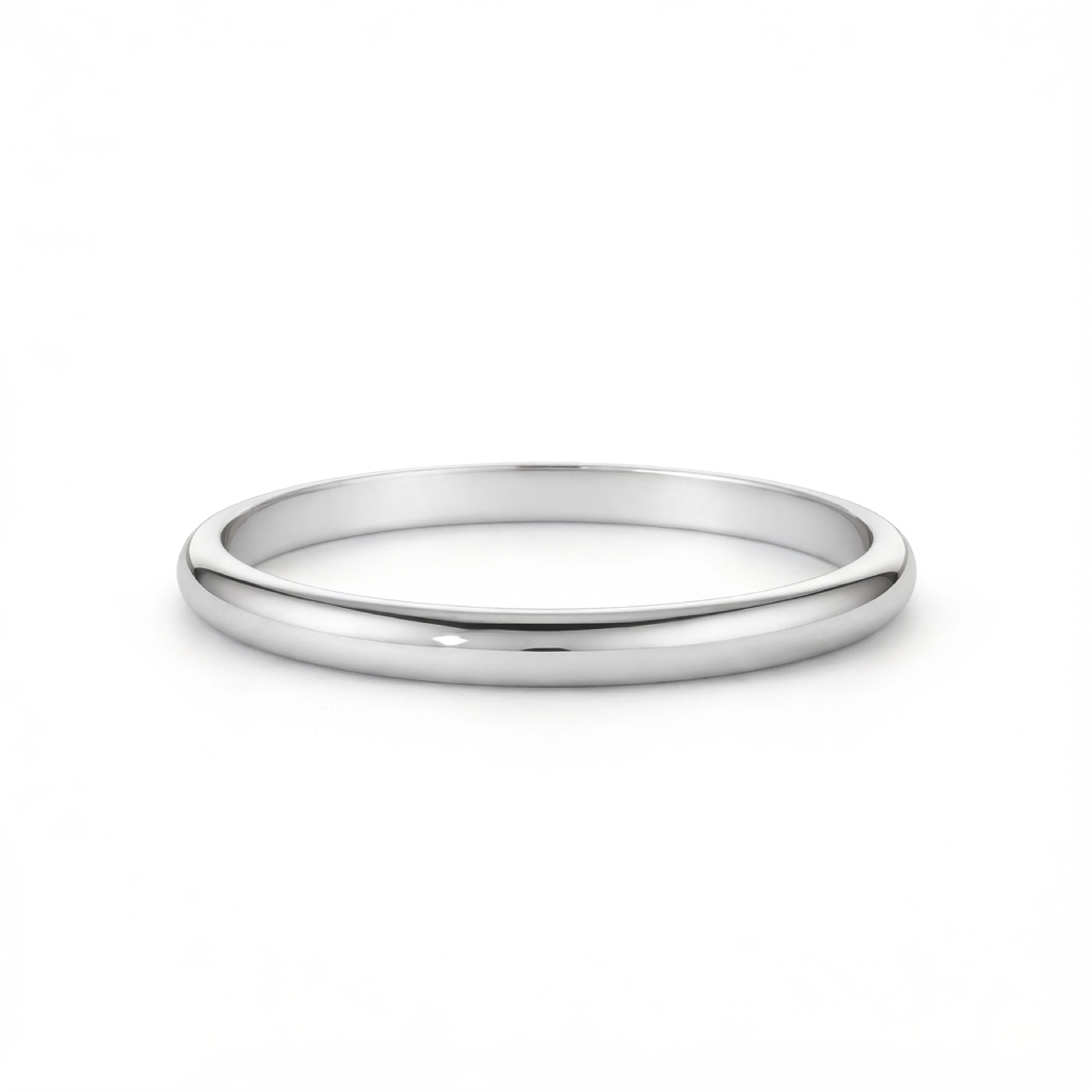 Silver ring on a white background