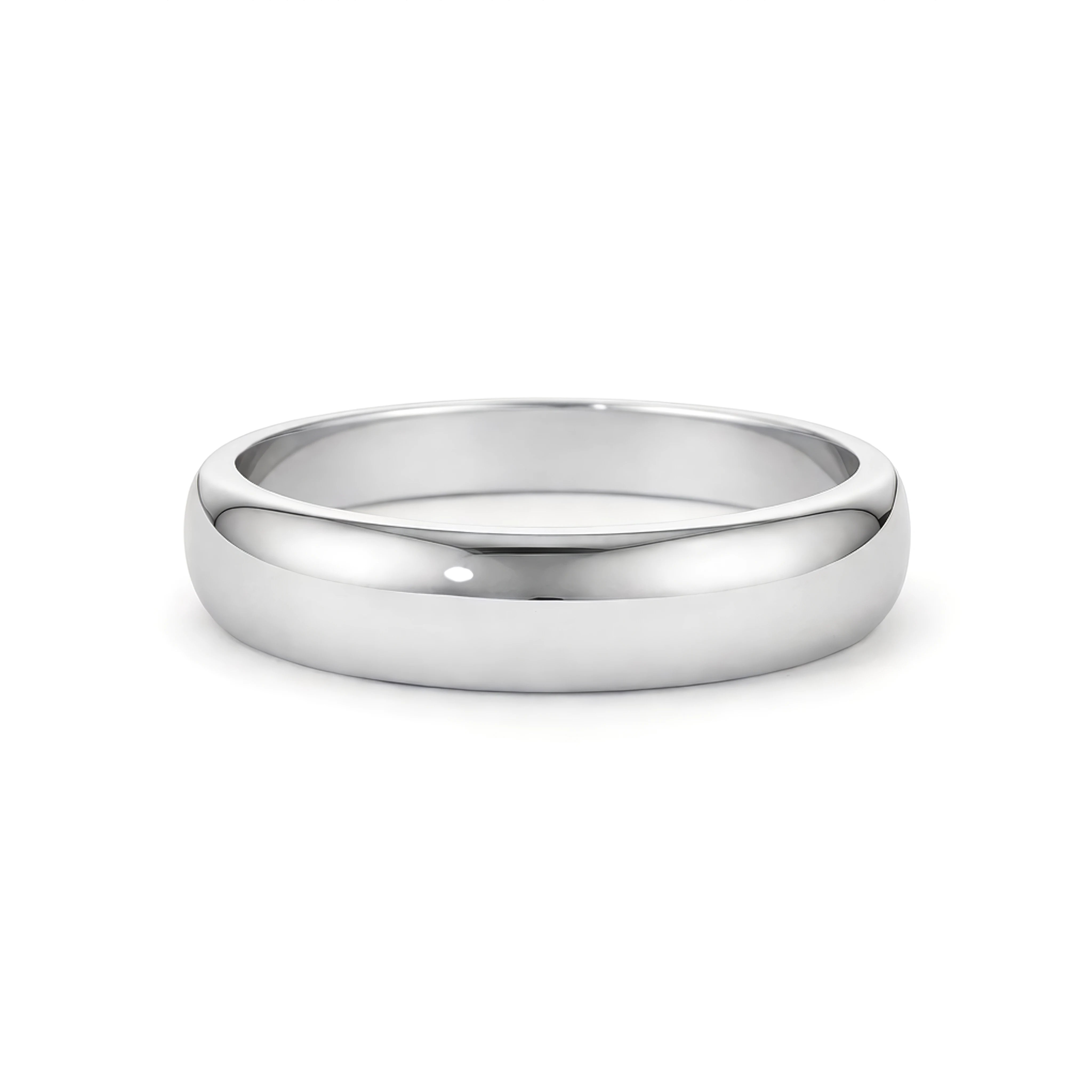 Silver ring on a white background