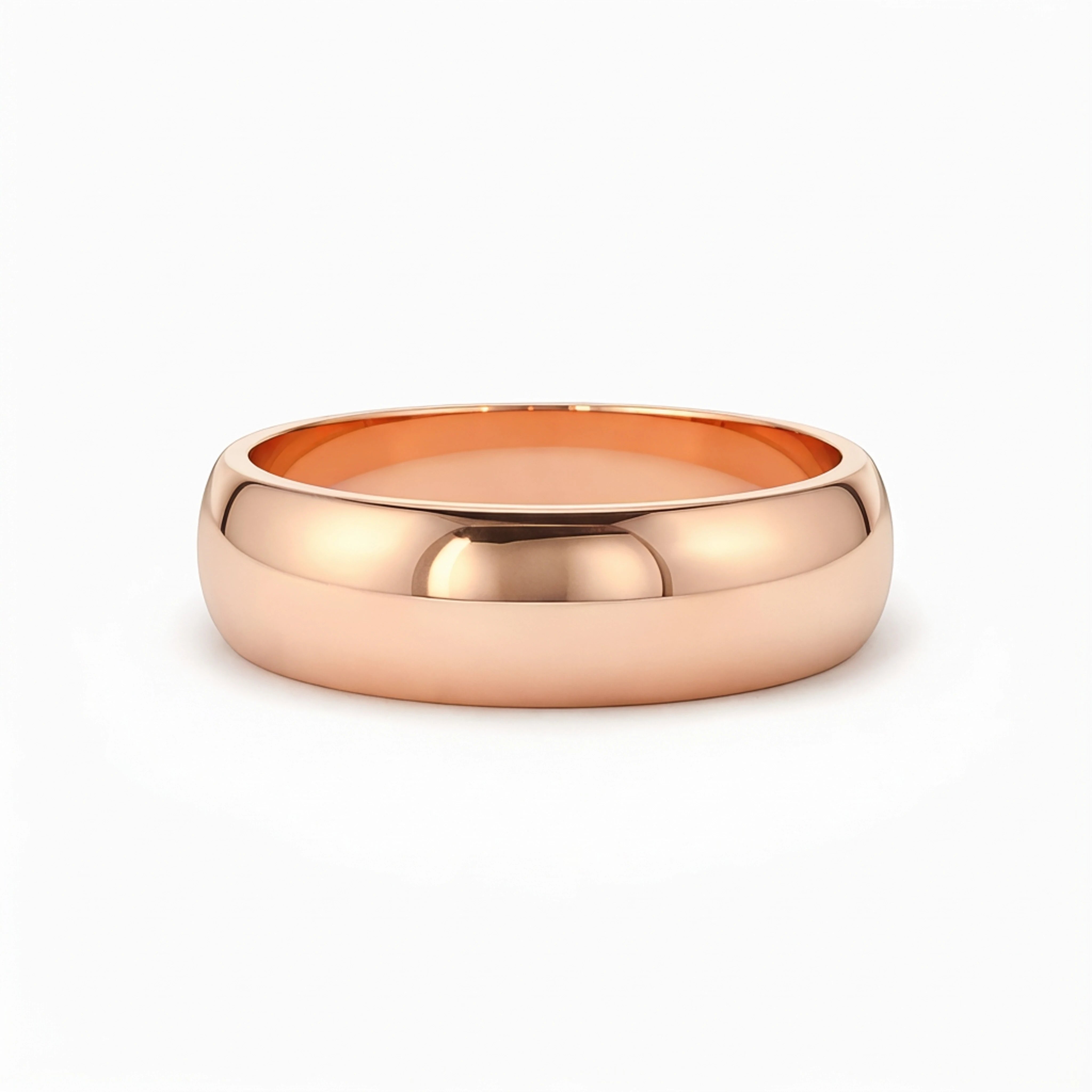 14K Solid Rose Gold 7mm Classic Wedding Band