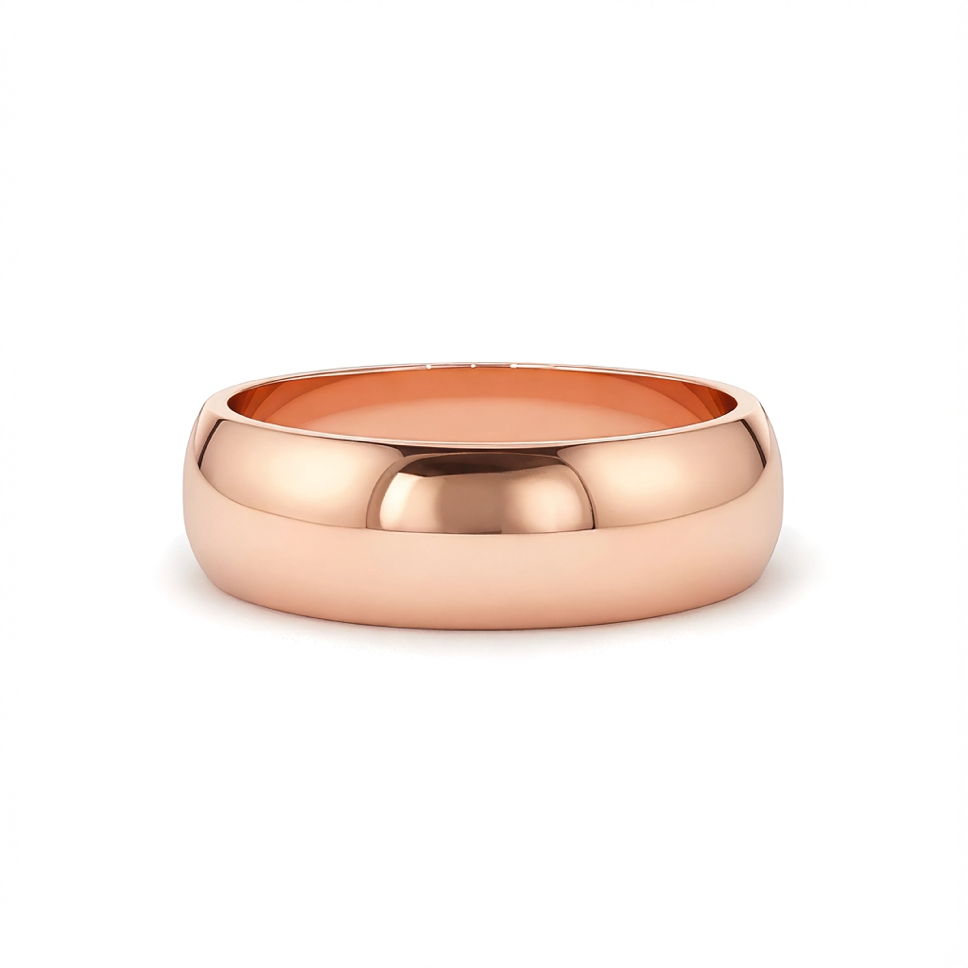 14K Solid Rose Gold 8mm Classic Wedding Band