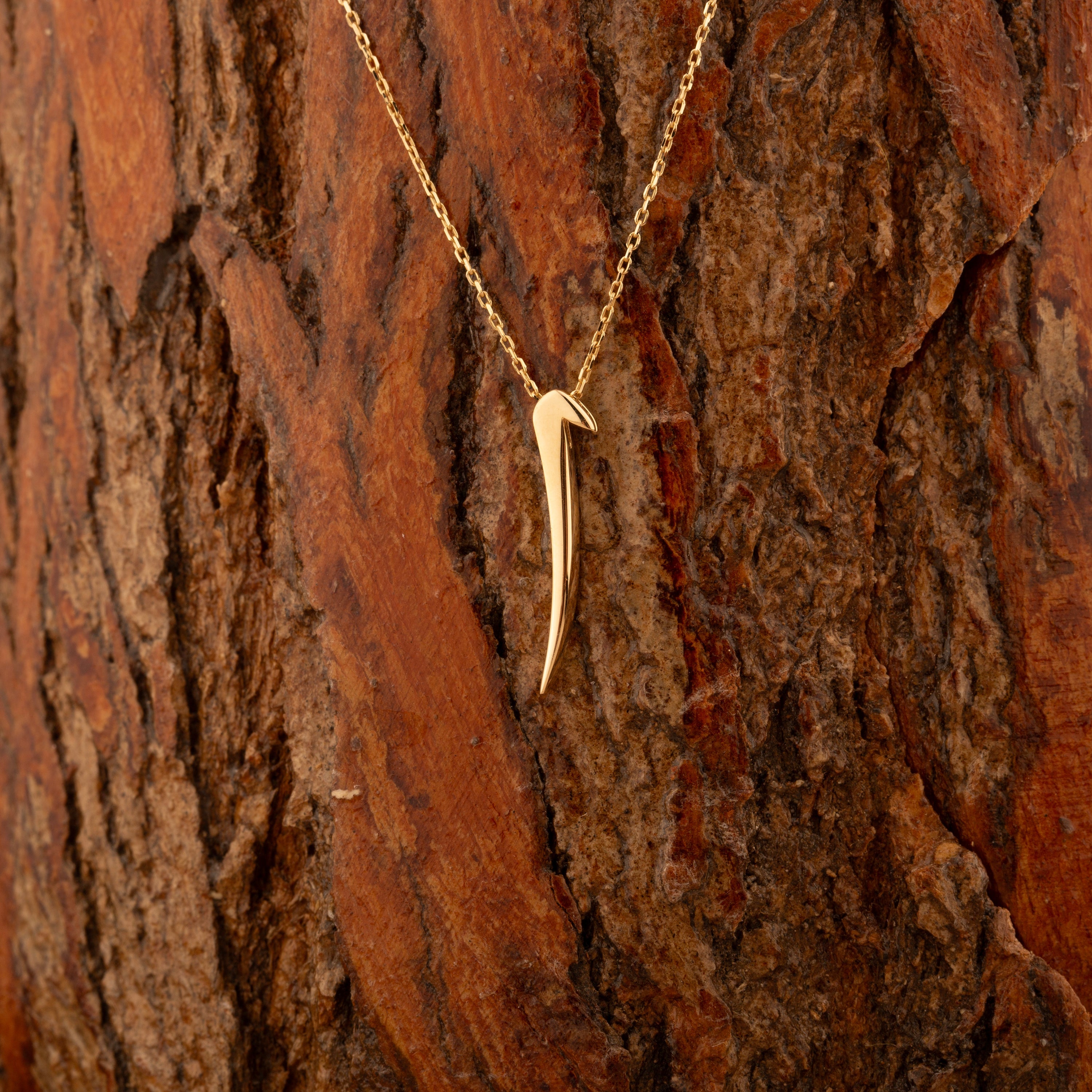 14K Gold Arabic Letter Alif Pendant Necklace